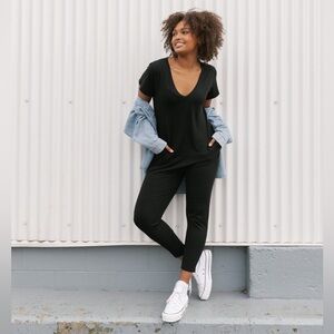 Smash + Tess Sunday Romper in Midnight Black (Small)